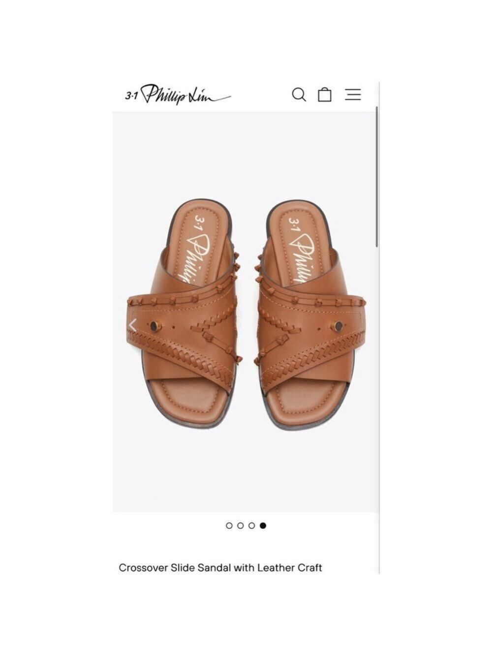 NWT 3.1 Phillip Lim Crossover Slide Sandals in Brown 39/9